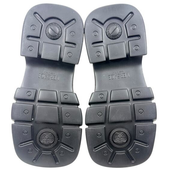 Versace Medusa Anthem Oversized Platform Ankle Boots Black Size 38 - Picture 8 of 9